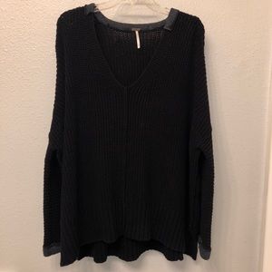 Free People Black Over-Sized Sweater - size XS/S